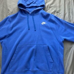 Nike Men's Royal Blue Pullover Hoodie